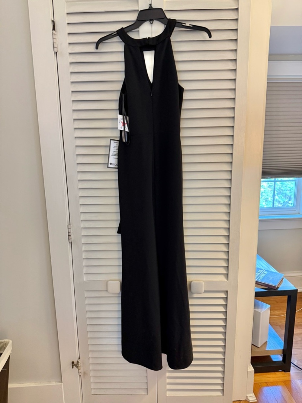Black Halter High-Low Ruffle Maxi Dress - Picture 6 of 12